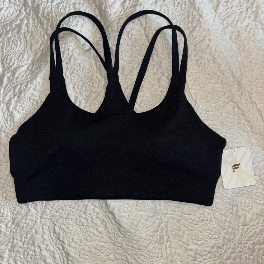 Fabletics Black Multi-Strap Sports Bra